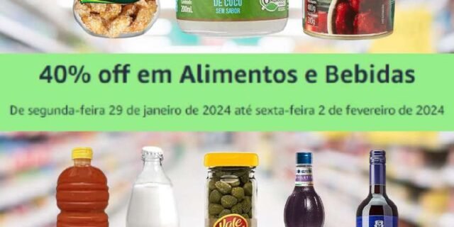40% OFF Em Alimentos E Bebidas