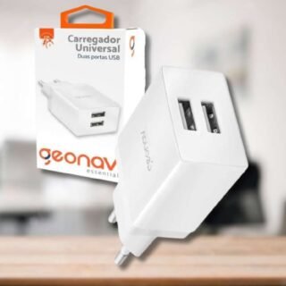 Geonav Carregador de Parede Universal 2.1A, 2 portas USB, 10W
