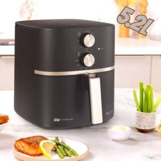 Wap Fritadeira Elétrica Air Fryer 5,2 Litros Temperatura Ajustável Com Duplo Revestimento Antiaderente, Cesto E Grelha Removíveis 1500w Airfry Grand Family 127v