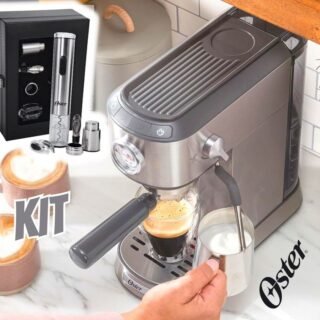 Kit Cafeteira Espresso Compacta e Kit Vinho Oster 127V