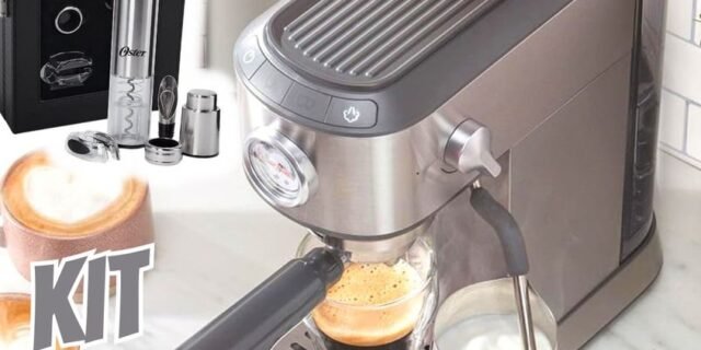Kit Cafeteira Espresso Compacta e Kit Vinho Oster 127V