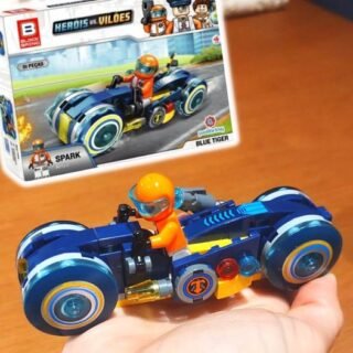 Brinquedo De Encaixe Heróis VS Viilões Spark 91 Peças Moto Turbina Dupla