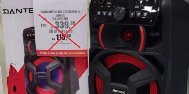 Caixa de Som Amplificada Amvox ACA 221 Gigante II – 220W RMS, Bluetooth