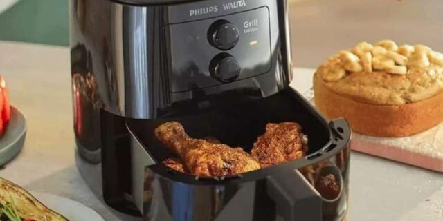 Fritadeira Elétrica Sem Óleo/air Fryer Philips – Walita Spectre Série 3000 Grill Edition Preta 4,1l