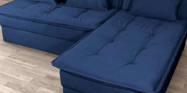 Sofá-cama Casal 3 Lugares Fixo Reclinável Veludo Matrix Dafne (2 Cores)