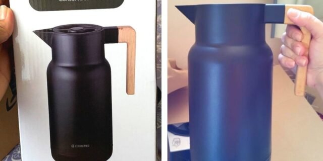 Garrafa Térmica Wood Fashion Azul 1 L Termopro Glass