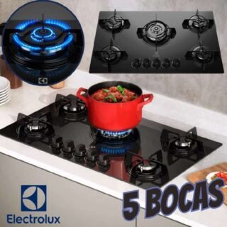Cooktop 5 Bocas Electrolux A Gás Com Tripla Chama (ke5tp)