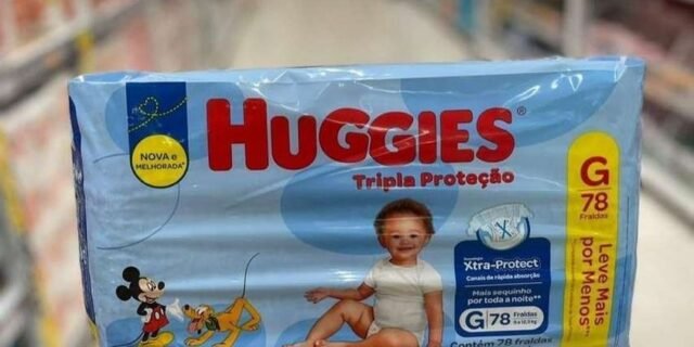 Huggies Tripla Proteção – Fralda descartável, Tamanho G, 78 Fraldas