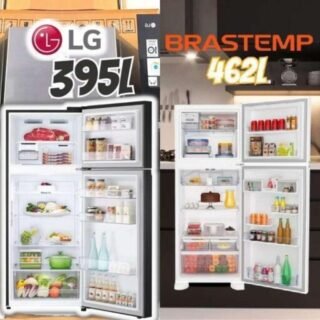 Geladeira LG Frost Free Black 395L Duplex Compressor Inverter