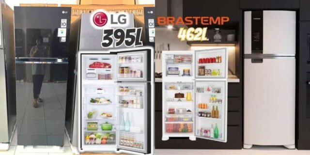 Geladeira LG Frost Free Black 395L Duplex Compressor Inverter