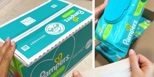 Lenço Umedecido Pampers Aloe Vera 12 Pacotes com 48 Unidades Cada ( 576 Unidades )