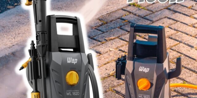 WAP Lavadora de Alta Pressão WL1820 Potência de 1400W e 1500 PSI com Agulha Desobstruidora Bico Ajustável Porta Acessórios