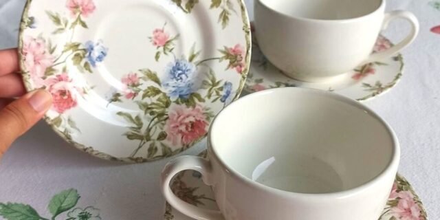 Xícara Chá com Pires Romântica 2 Alleanza 250 ml 6 un