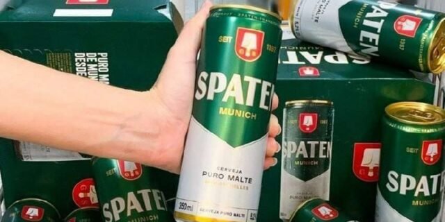 Pack Cerveja Spaten, Puro Malte, 350ml, Lata – 12 Unidades