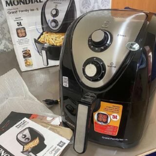 Fritadeira Sem Óleo Air Fryer 5L, Mondial, Preto/Inox, 1900W, 110V