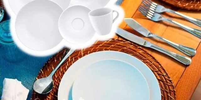 Aparelho de Jantar e Chá 20 Peças Tramontina de Porcelana Branco
