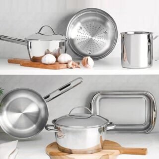 Jogo de Panelas Tramontina Inox 6 Peças Allegra