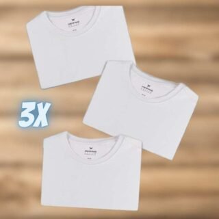 Kit Com 3 Camisetas Masculinas Básicas (2 Opções)