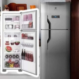 Refrigerador 371L Frost Free 2 Portas 220V, Inox, Electrolux