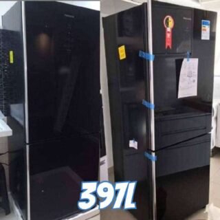 Geladeira/Refrigerador Panasonic Frost Free I Inverse Black Glass 397L – 110V