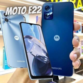 Smartphone Motorola Moto E22 64GB Preto 4G 4GB RAM 6,5” Câm. Dupla + Selfie 5MP Dual Chip