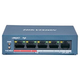 Switch Hikvision 4 Portas POE 1 Porta RJ10 DS-3E0105P-E/M