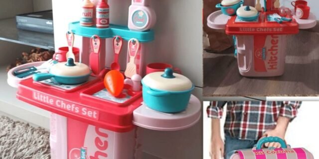 COZINHA INFANTIL 3 EM 1 KIT MALETA CHEF BRINQUEDO