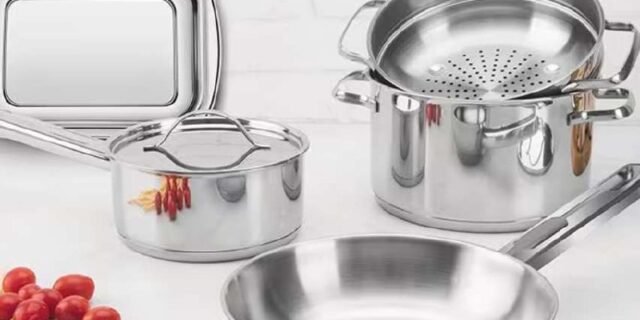 Conjunto de Panelas 5 Peças Tramontina Ísis em Aço Inox com Fundo Triplo – Inox