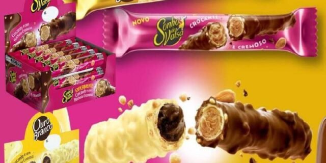 Wafer Recheado Ouro Branco ou Sonho de Valsa Stick 25g 15 Unidades