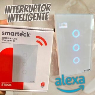 Steck, Interruptor Inteligente 4×2”, Touch