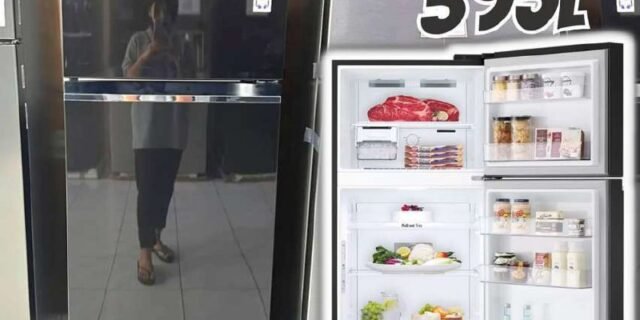 Geladeira/Refrigerador LG Frost Free Black 395L Compressor Inverter 110V