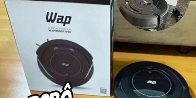 WAP ROBOT W90 – Aspirador de Pó Robô, Automático 3 em 1