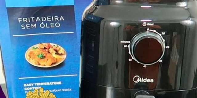 Fritadeira sem Óleo MiniFry 3L Midea Preta 127V