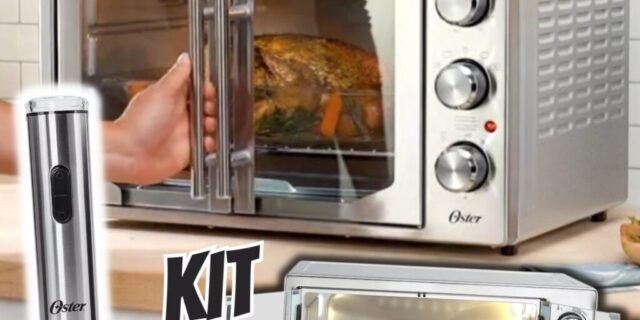 Kit Forno e Fryer French Door com Kit para Vinho Oster
