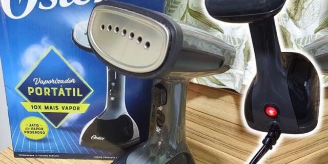 Passadeira a Vapor Oster Portátil, Preto, 110V, 1200W