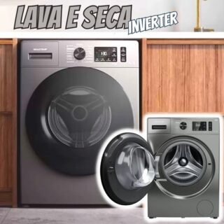 Lava e Seca Brastemp 10Kg BNO10AS Inverter Quente Titanium