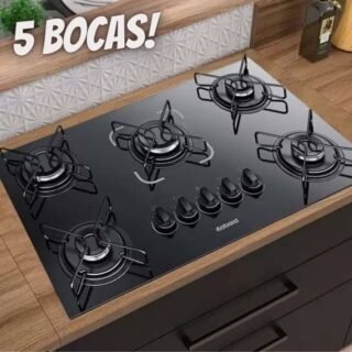 Cooktop 5 Bocas Itatiaia Essencial Preto Bivolt