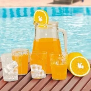 Conjunto de Jarra e Copos Nadir Maracatu em Vidro – 5 Peças