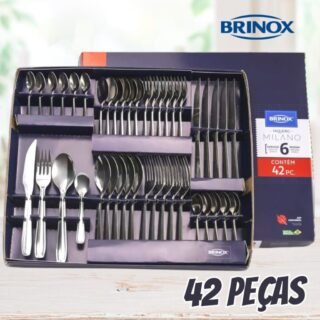Conjunto de Faqueiro 42 Peças Milano – Brinox – Inox