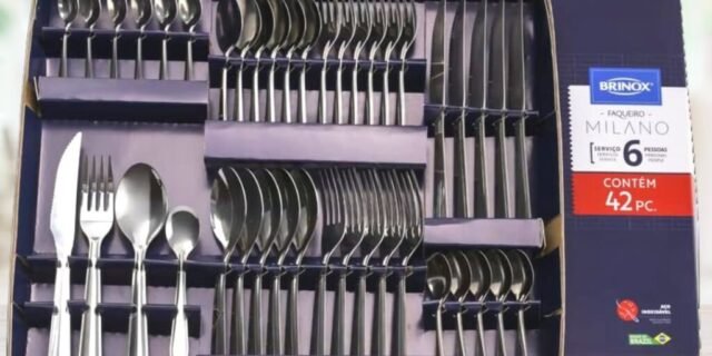 Conjunto de Faqueiro 42 Peças Milano – Brinox – Inox
