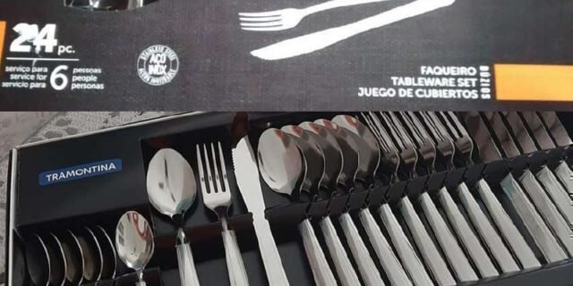Faqueiro Tramontina Búzios em Aço Inox com Detalhe 24 Peças