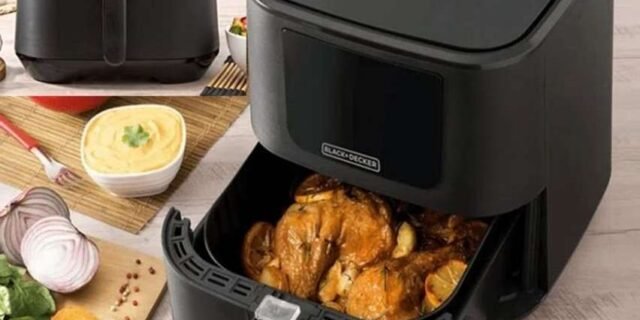 Black Decker Air Fryer, Fritadeira Elétrica Digital 7L 27v
