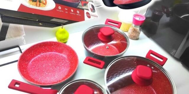 Conjunto de panelas ColorStone 4 peças de alumínio Euro Home