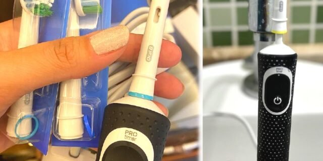 Escova Eléctrica Recarregável + Refis Precision Clean 3 Unidades Oral-B Vitality