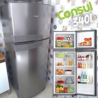 Geladeira Consul Frost Free Duplex 340L Evox