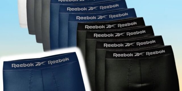 Kit 11 Cuecas Boxer Reebok Masculinas Microfibra Adulto Box Sem Costura