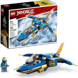 LEGO NINJAGO Jato Relâmpago EVO do Jay 71784; Conjunto de Construção (146 Peças)