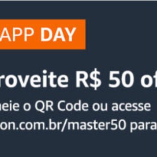 CUPOM DE R$50 PARA COMPRAS DE ACIMA DE R$250 NA AMAZON com MASTERCARD