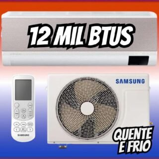 Ar-condicionado Split Inverter Samsung Metal Cooling Sem Vento 12.000 BTUs Quente e Frio 220V