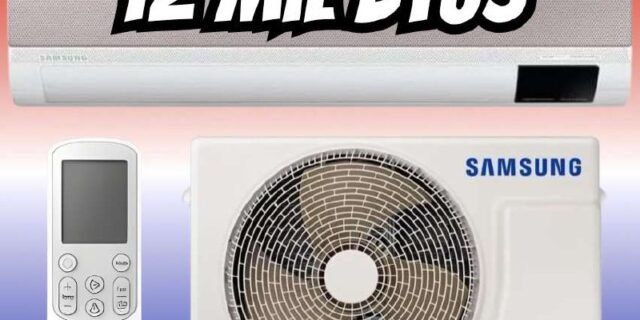 Ar-condicionado Split Inverter Samsung Metal Cooling Sem Vento 12.000 BTUs Quente e Frio 220V